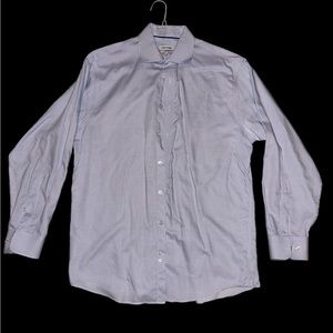 Calvin Klein Regular Fit Blue Plaid Button Up Size Medium